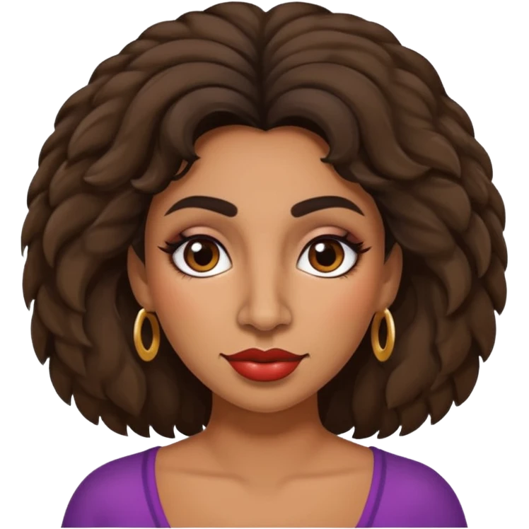 thick butt Latina baddie with a hairy face and a large nose emoji