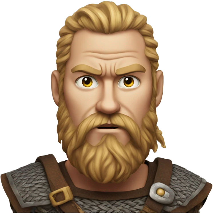 Viking photorealistic serious emoji
