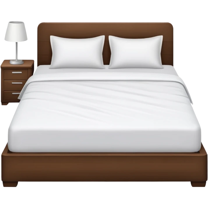 a modernù white bed with white bedsheets emoji