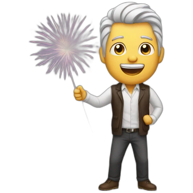 men celebration New year  emoji