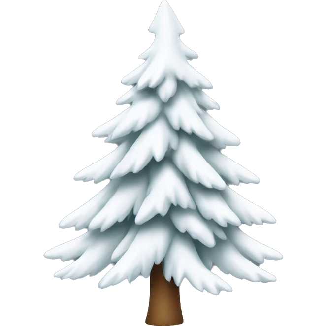  actual white fir christmas tree isolated.  emoji
