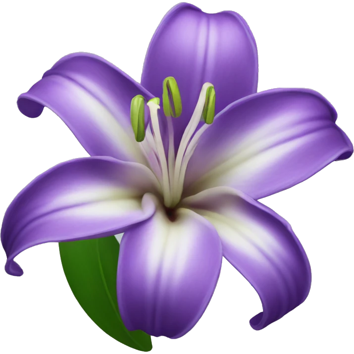 purple lilie flower emoji