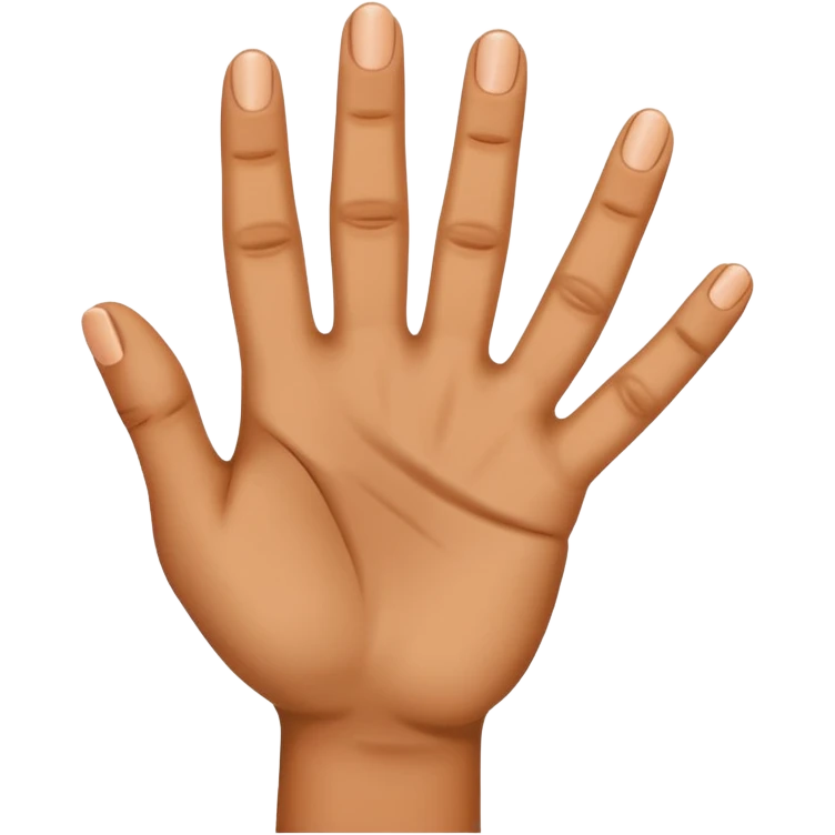Mano mostrando 4 dedos emoji
