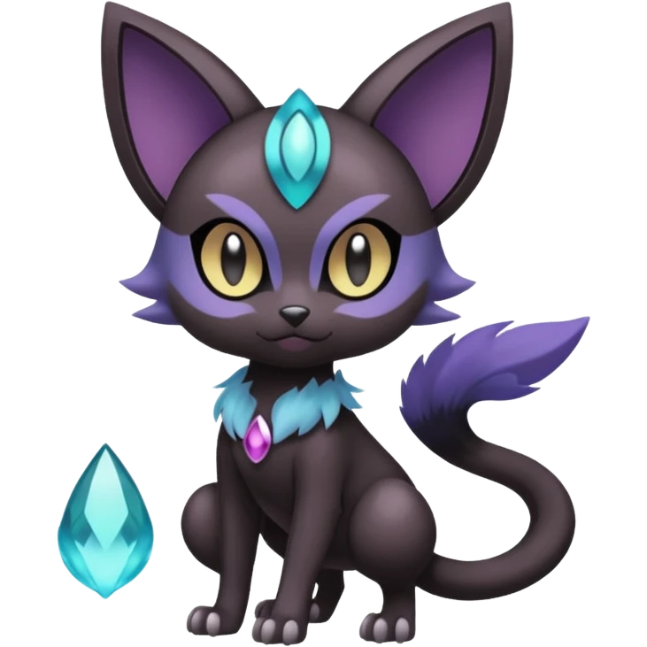 Smooth Edgy Cool Dark Dusky Gloomy Meloetta-Purrloin-Gatomon-Trico-Pokémon-Fakémon-fusion-hybrid-creature emoji