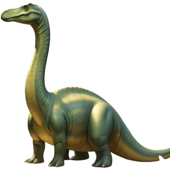Beautiful and Majestic Brachiosaurus Portrait Emoji, Head and body resting in serene repose with a gentle, confident expression, showcasing its monumental, elongated neck and a small, refined head with tranquil eyes, Simplified yet exquisitely endearing features, highly detailed, glowing with a soft, drowsy golden light, high shine, relaxed and utterly majestic, stylized with an air of timeless prehistoric splendor, soft glowing outline, capturing the essence of a beautiful and majestic Brachiosaurus that feels destined to become the next viral icon of awe-inspiring ancient beauty! emoji