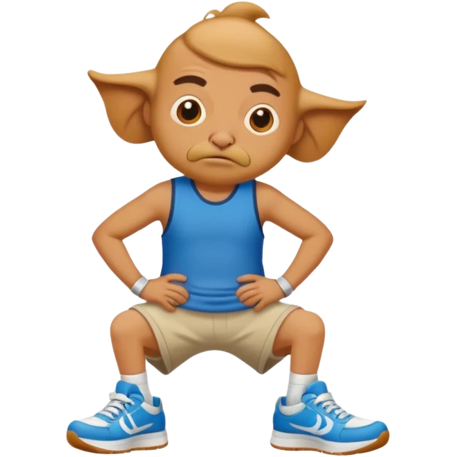 Snark with 3 legs wearing sneakers emoji