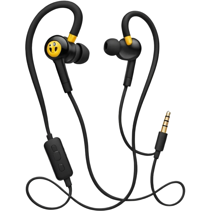 old wired earphones emoji