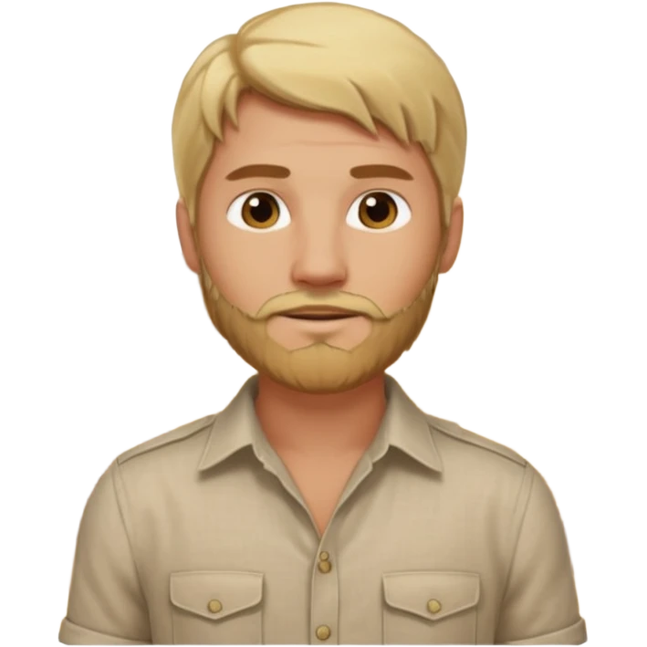 male blond long hair agent with short beard in egypt emoji