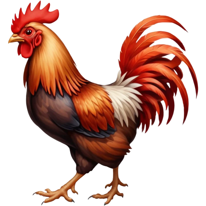 A rooster that’s running fast emoji