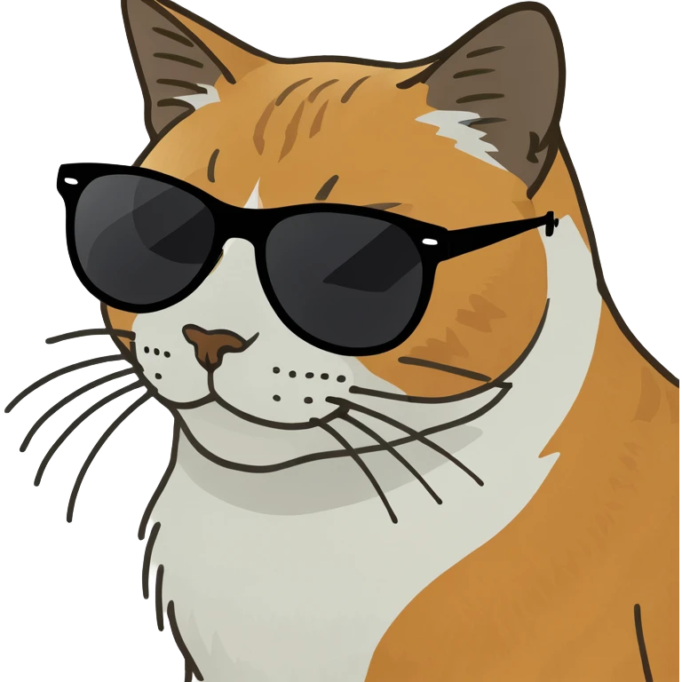 Cat with sunglasses emoji