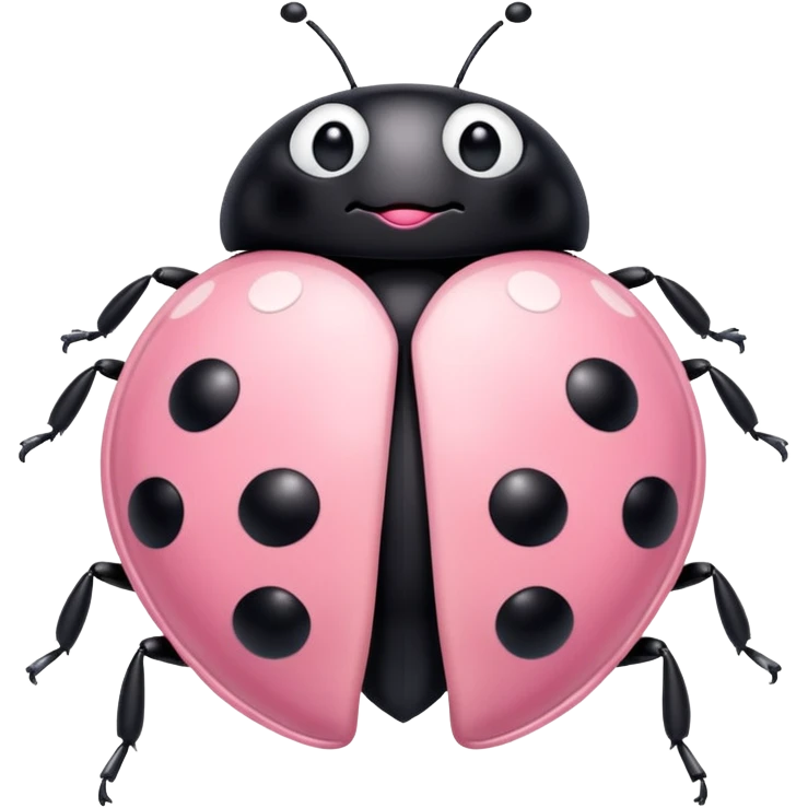 Pastel pink ladybug emoji