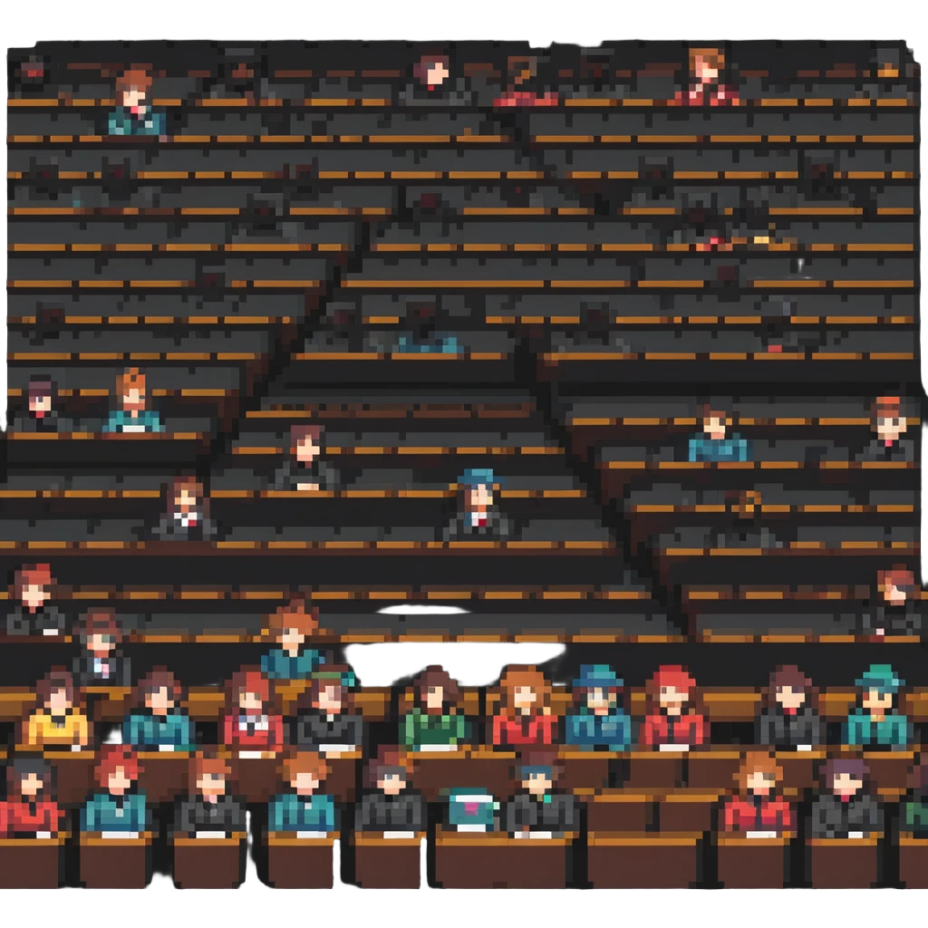 student audience listening to a lecture emoji