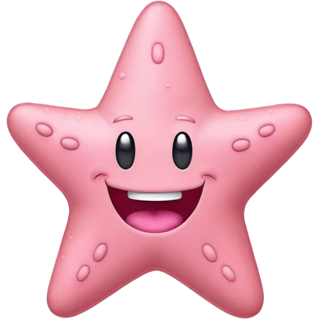 Patrick Star from SpongeBob SquarePants, classic emoji style emoji