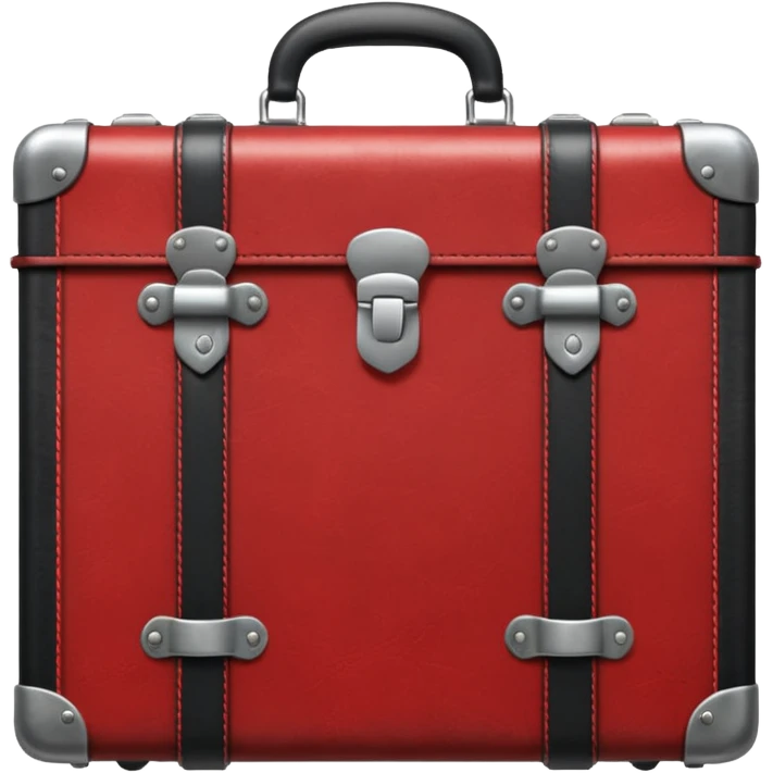 черный и красный чемодан emoji