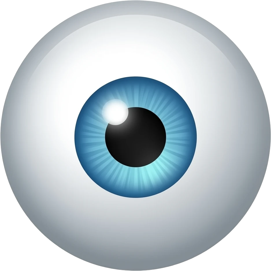 evil eye  small and unique dark blue pupils onlt not the whole eye emoji