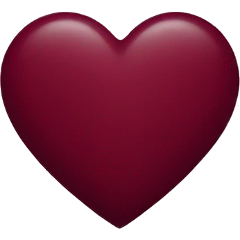 burgundy heart  emoji