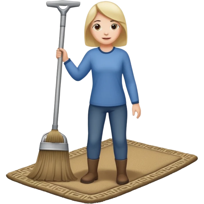 Lifting up a rug and sweeping  stuff under to hide things emoji