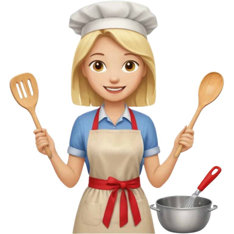 Blonde girl, cooking , cleaning  emoji