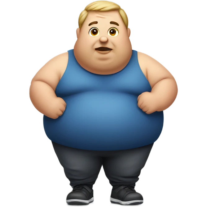 a very fat person emoji
