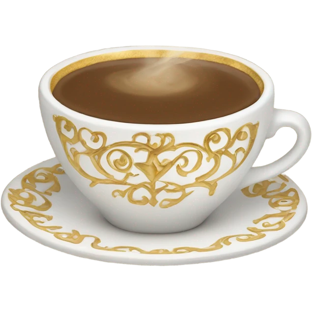 fancy Cappuccino cup emoji