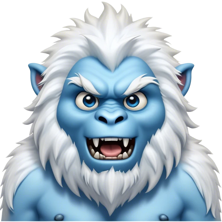 Cinematic Realistic WoW Yeti Portrait, head tilted dramatically with an exaggeratedly amused expression, blending epic primal power with an unexpected hint of playfulness. His robust, shaggy fur and expressive ice-blue eyes are rendered with lifelike texture and dynamic, frosty lighting, high shine, dramatic yet whimsical, capturing the essence of a yeti whose epic might is softened by a mischievous glint. emoji