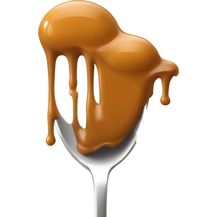 caramel spoon drip emoji