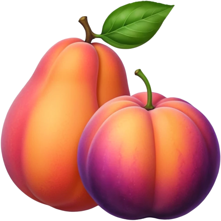 Peach and eggplant together  emoji