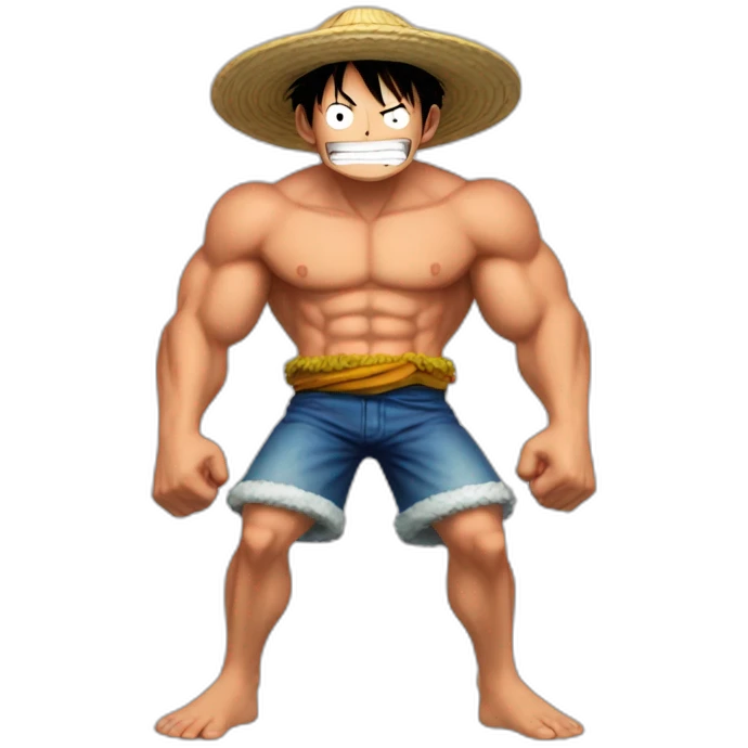 Luffy musclé emoji