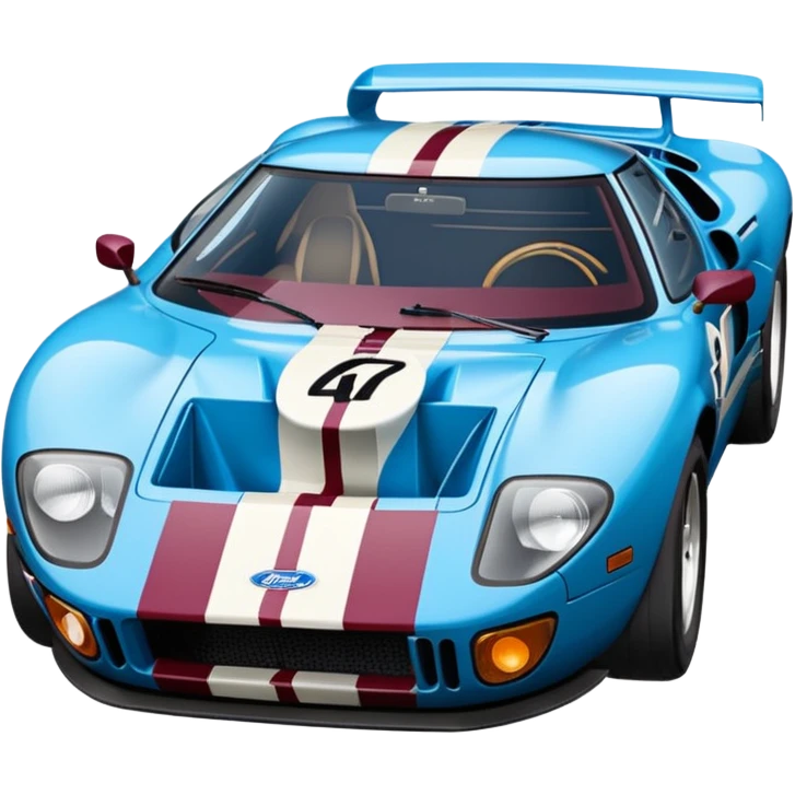 Ken miles’ ford gt 40 claret and blue emoji