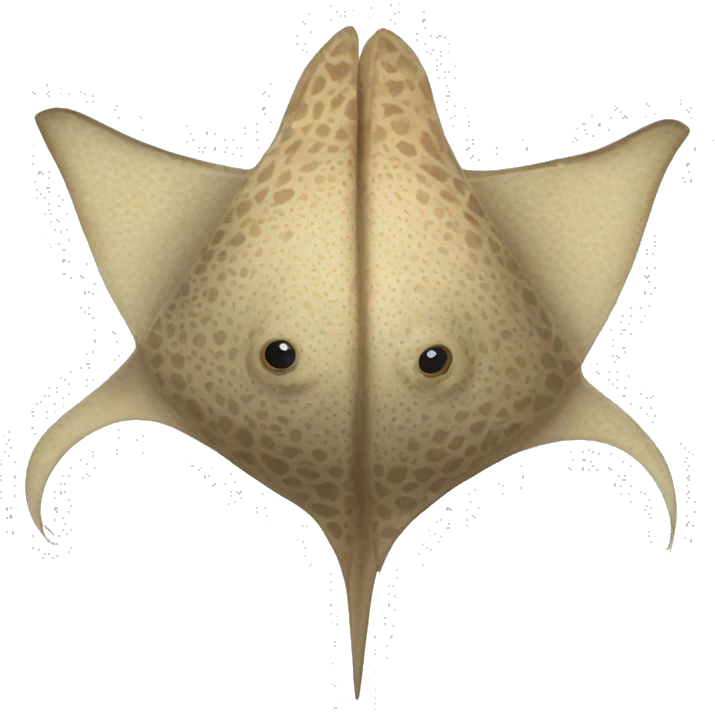 an Undulated ray ornately patterned with unique set of markings on their backs.  emoji