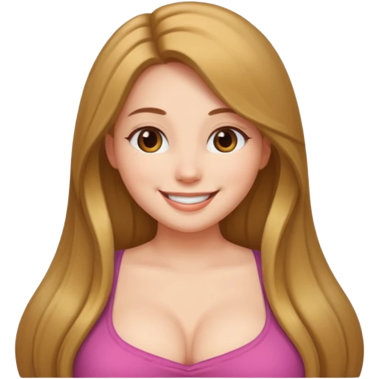 Naked girl, big butt n boobs emoji