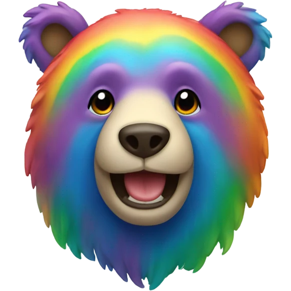 Rainbow bear emoji