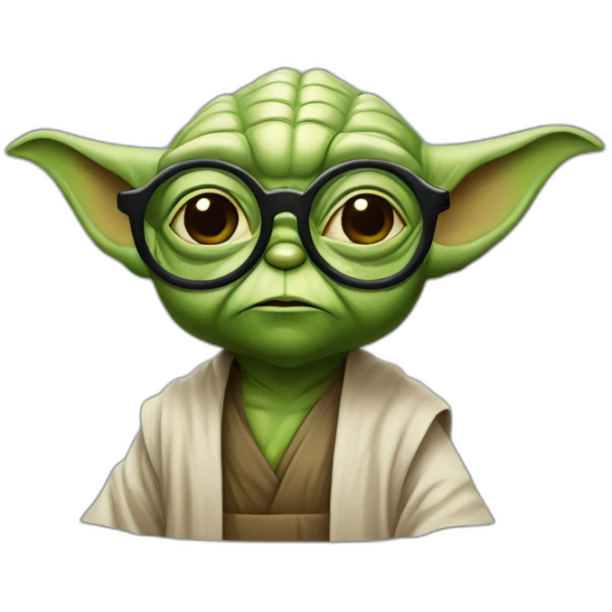 yoda with glasses emoji