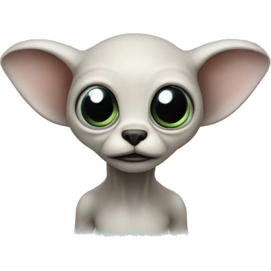 animal like characer, slightly alien and technologica emoji