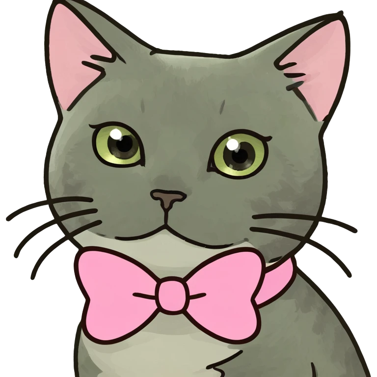 a cat wearing a pink bow emoji