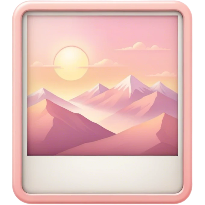 Polaroid pictures frame light pink  emoji