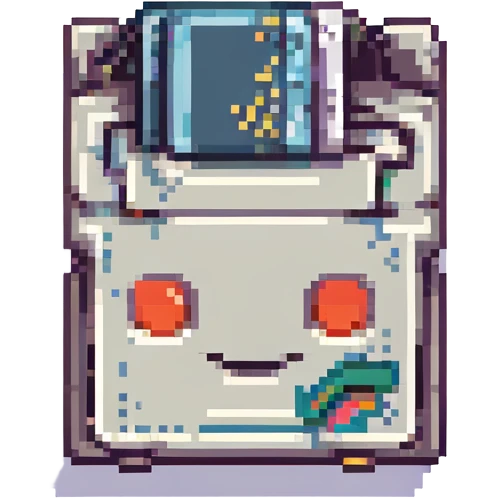 Happy floppy disk emoji