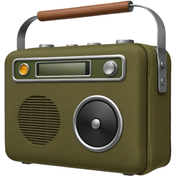Military portable radio in cover, emoji