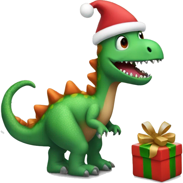 christmas dinosaur  emoji