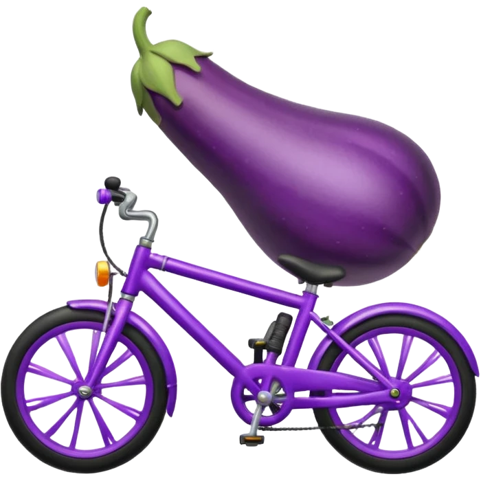 eggplant on a bike emoji