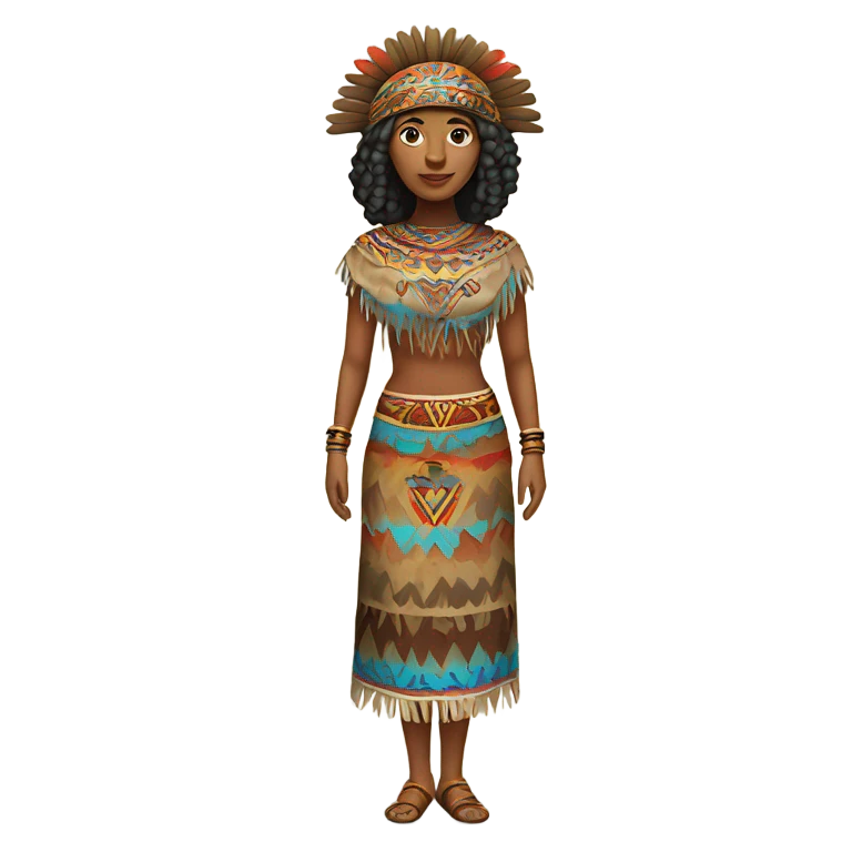Aztek full body woman emoji