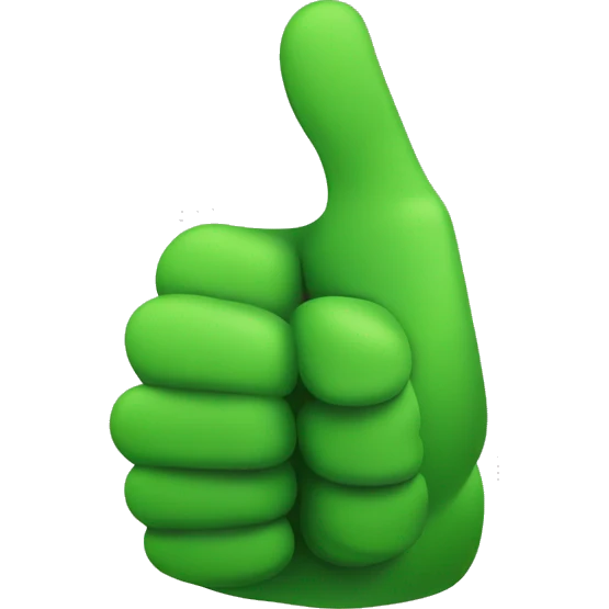 Green hand thumbs up  emoji