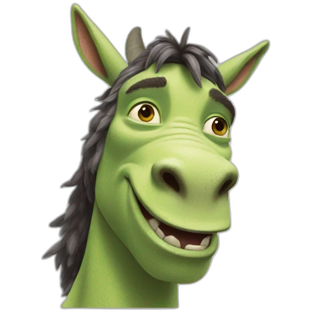 La dragona y burro shrek emoji
