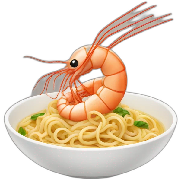 Shrimp noodle emoji