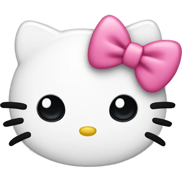 Hello kitty with bow emoji