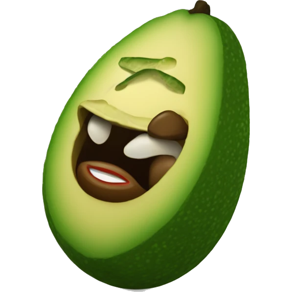 Aguacate con labios grandes emoji