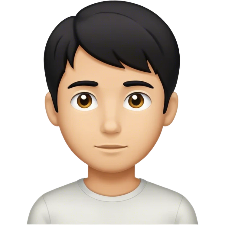 Tan boy with black hair emoji