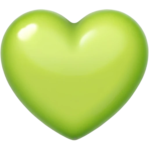 Pastel lime heart  emoji