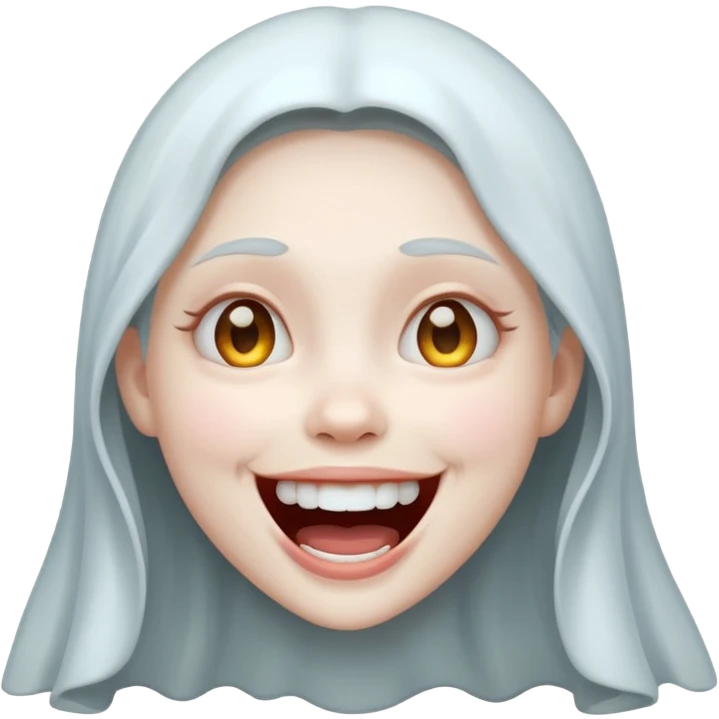 girl ghost laughing menacingly emoji