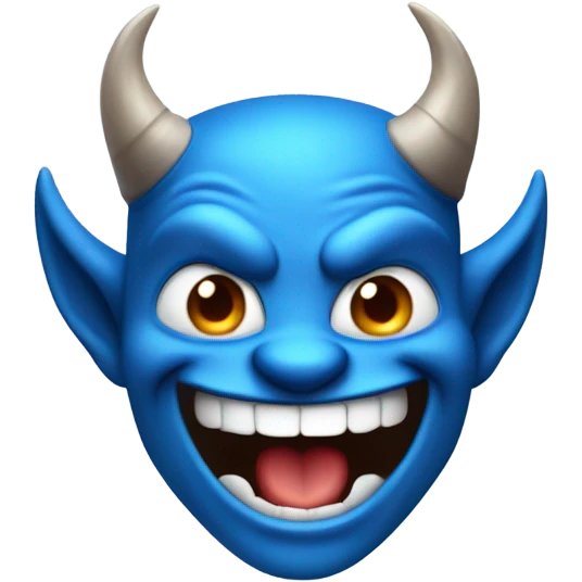 Happy Blue Satan picture on a Shirt  emoji